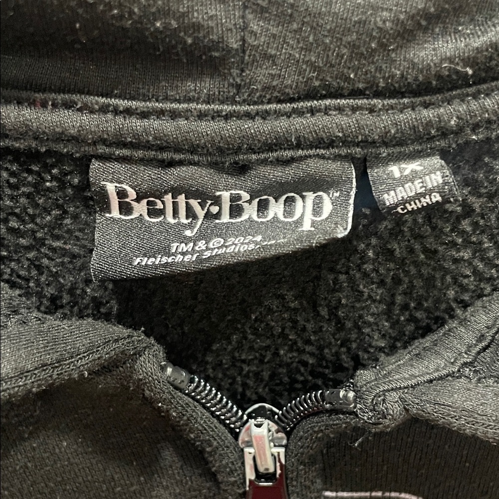 Betty Boop Black Zip-Up Jacket - Picture 2 of 4